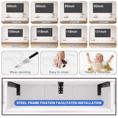 240CM Wall Mounted TV Stand with Storage L863514