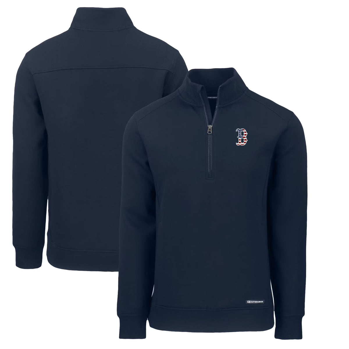 Navy Recycled Quarter-Zip Sweatshirt I5136