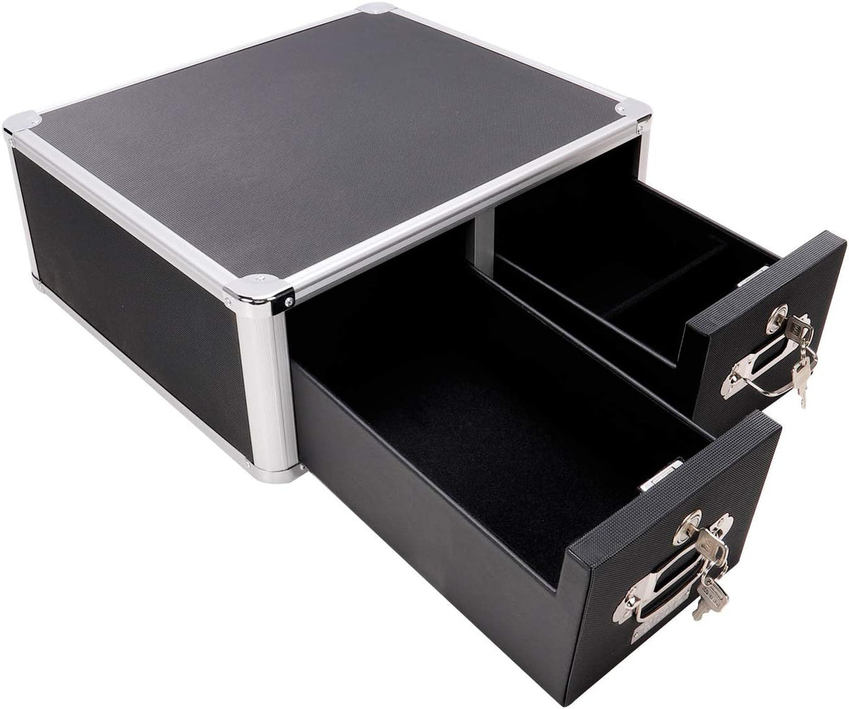 Black 4 x 6 Double Drawer Index Card Cabinet A11259