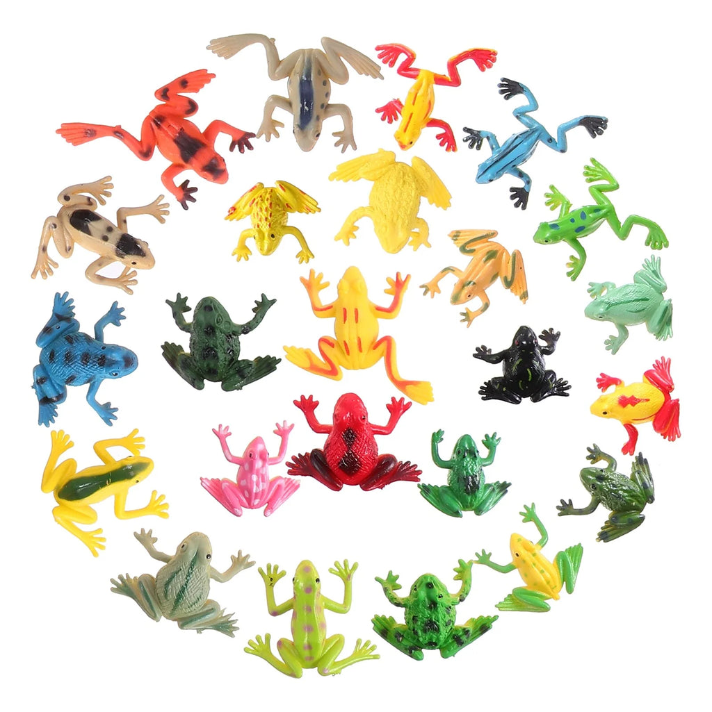 96 Pcs Miniature PVC Frog Garden Statue R754315