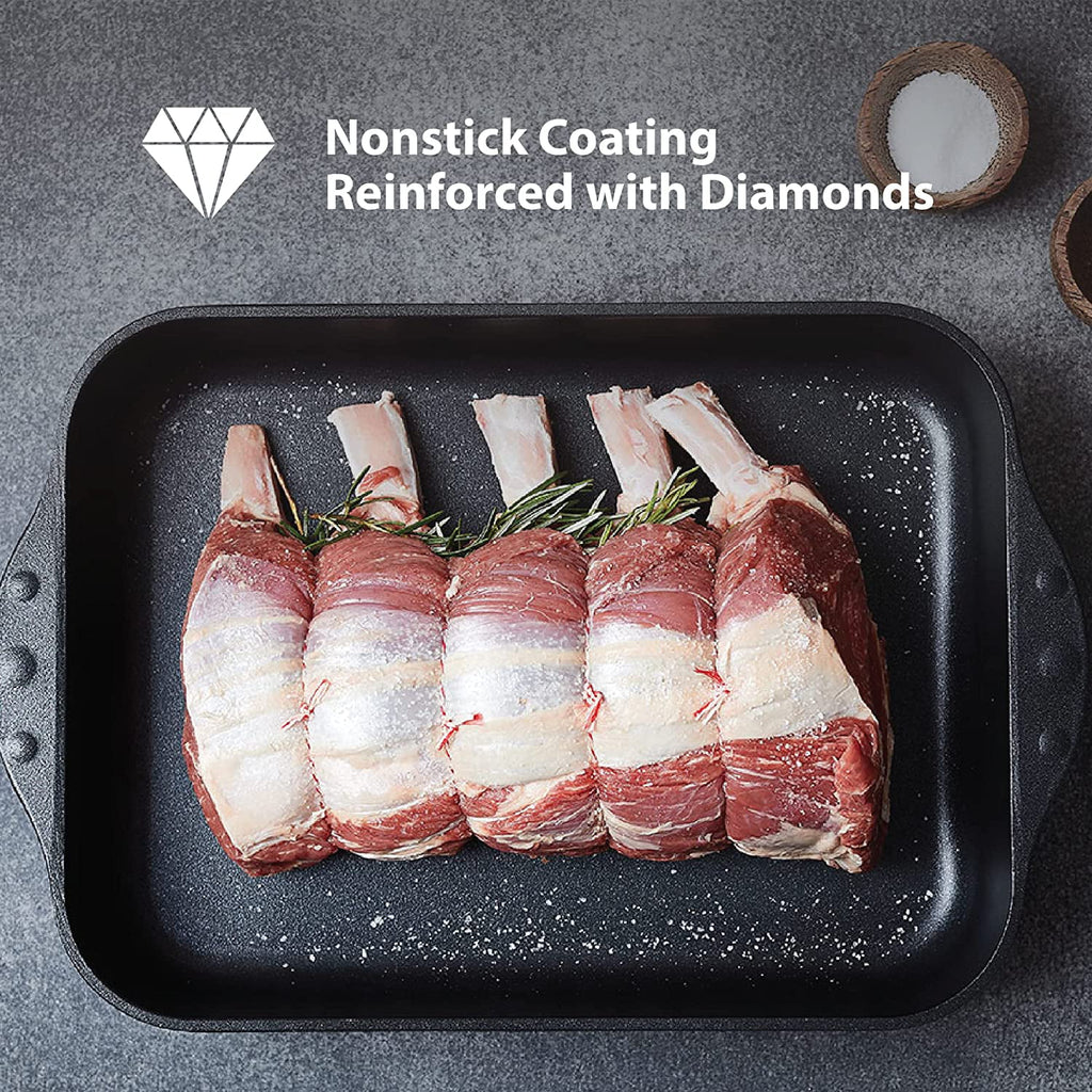 10 Piece Nonstick Diamond Coated Aluminum Cookware Set Y78263