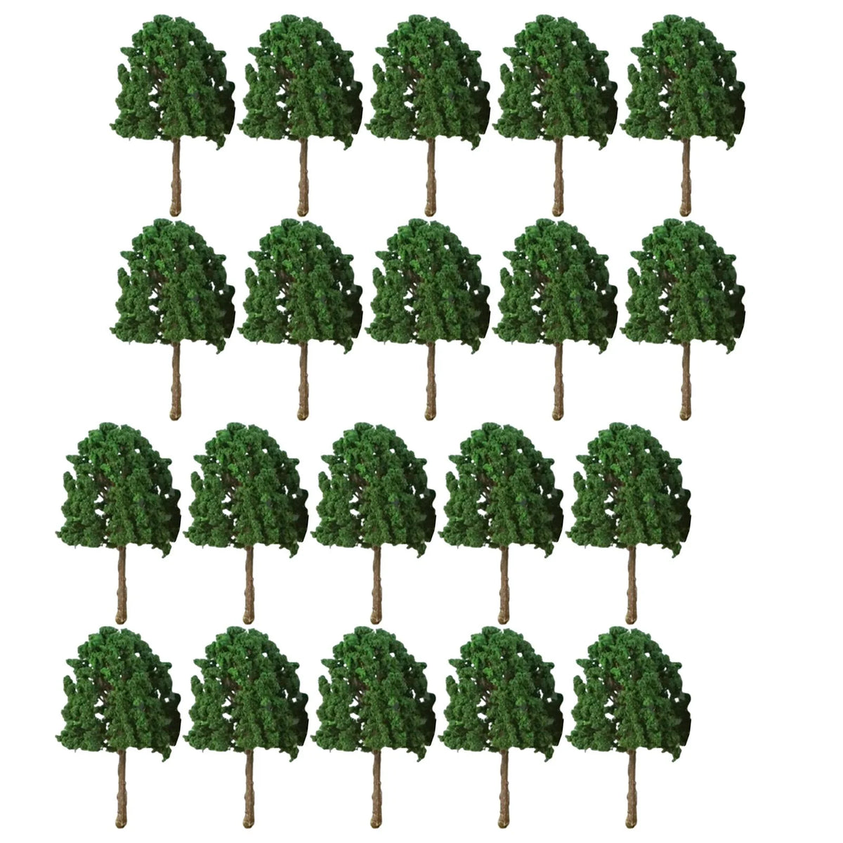 20 Pieces 2.95 inch Dark Green Miniature Trees for Diorama I7487