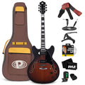 41.8" Full Size Semi Hollow Body Electric Guitar Set with Gig Bag D860675