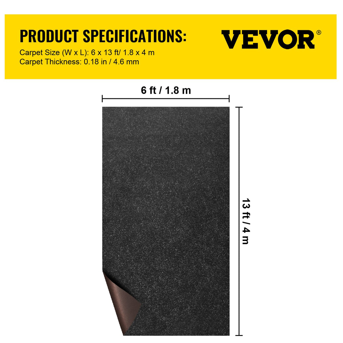 6 ft x 13.1 ft Marine Grade Waterproof Cuttable Carpet X6626