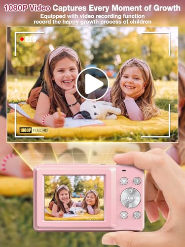 Pink 44MP 1080P Compact Digital Camera X872