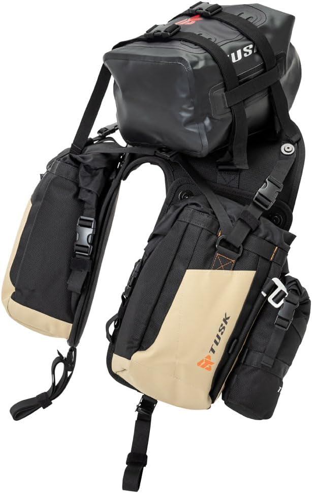 Black/Tan Dry Duffel with Bottle Holders G287085