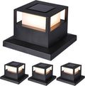 4 Pack Solar Post Lights, 20 Lumen Warm White LED, Fits 4x4, 5x5 or 6x6 Wooden Posts W843784