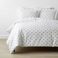 Gray Organic Cotton Percale Queen Duvet Cover Set B9184