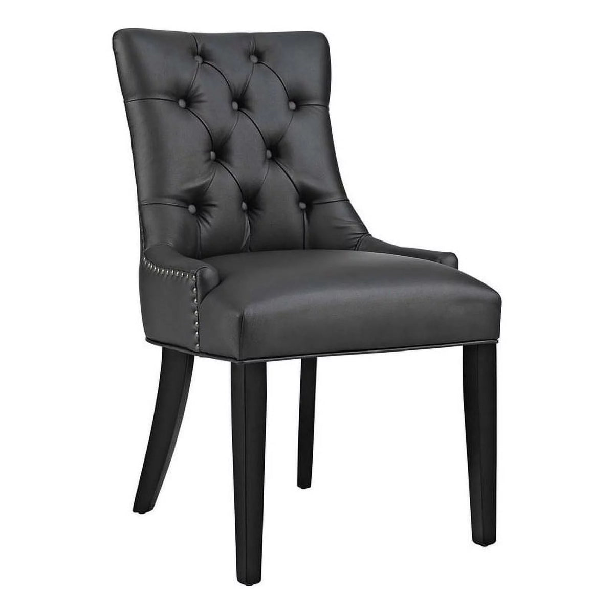 Black Faux Leather Dining Side Chair N39989