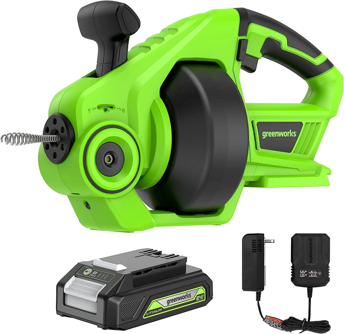 24V Drain Auger with 2Ah Battery and Fast Charger P1967