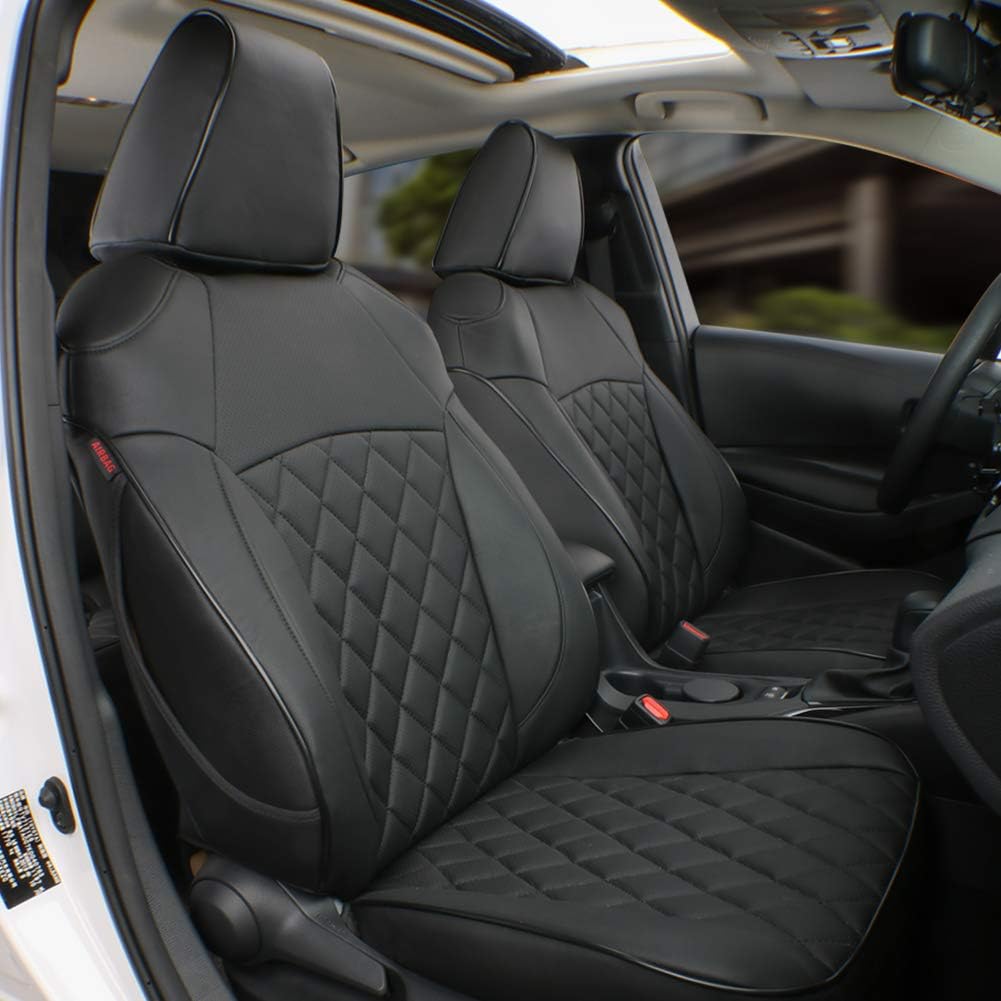 Red Leatherette Car Seat Covers for Toyota CHR 2017-2022 F740