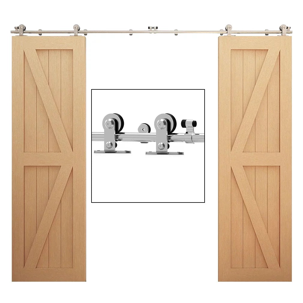 14Ft Stainless Steel Sliding Barn Door Hardware Kit I739