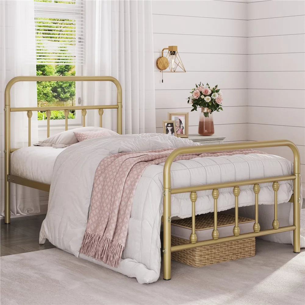 Queen Metal Bed Frame with Headboard & Footboard R10668