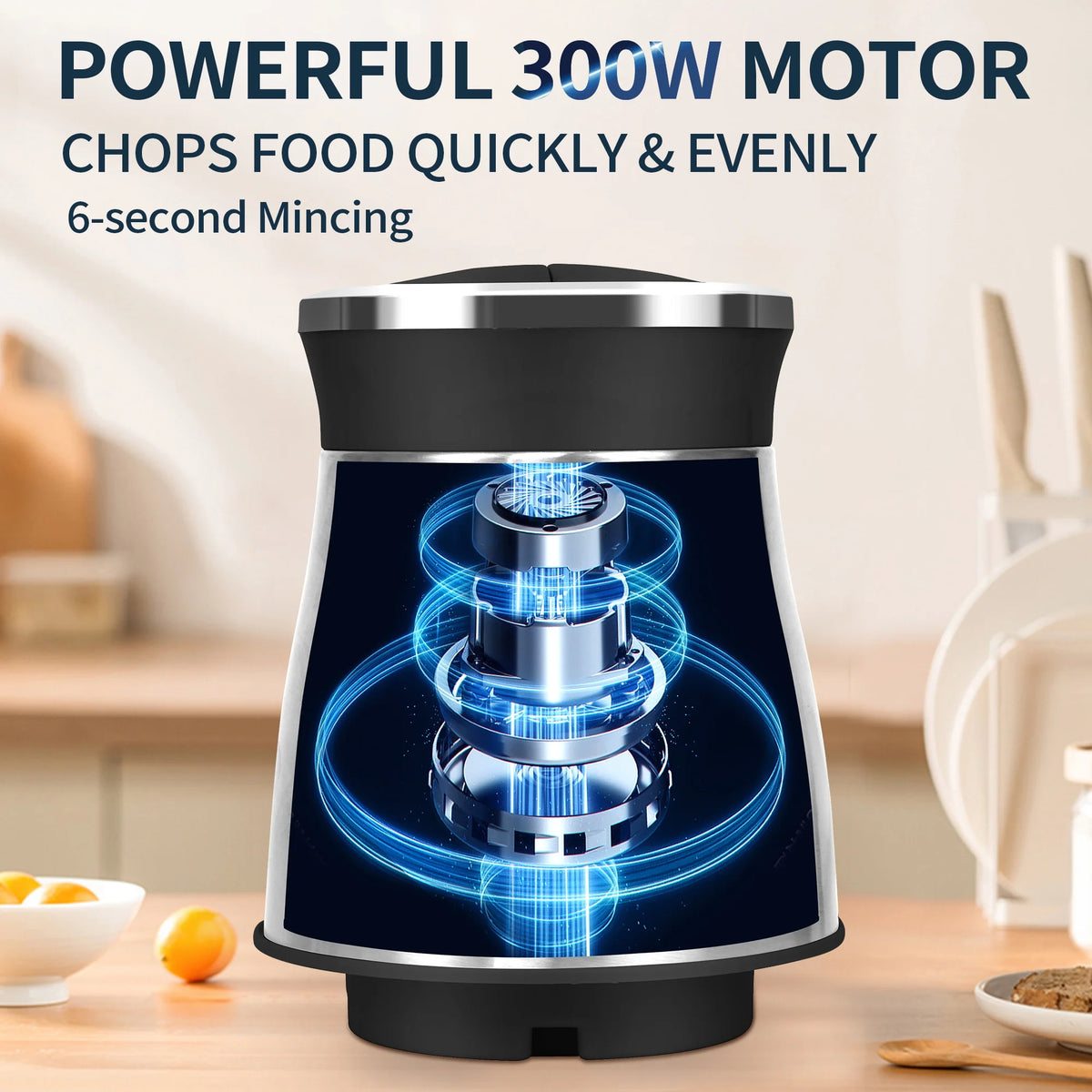 3L Stainless Steel Electric Food Chopper 300W J686