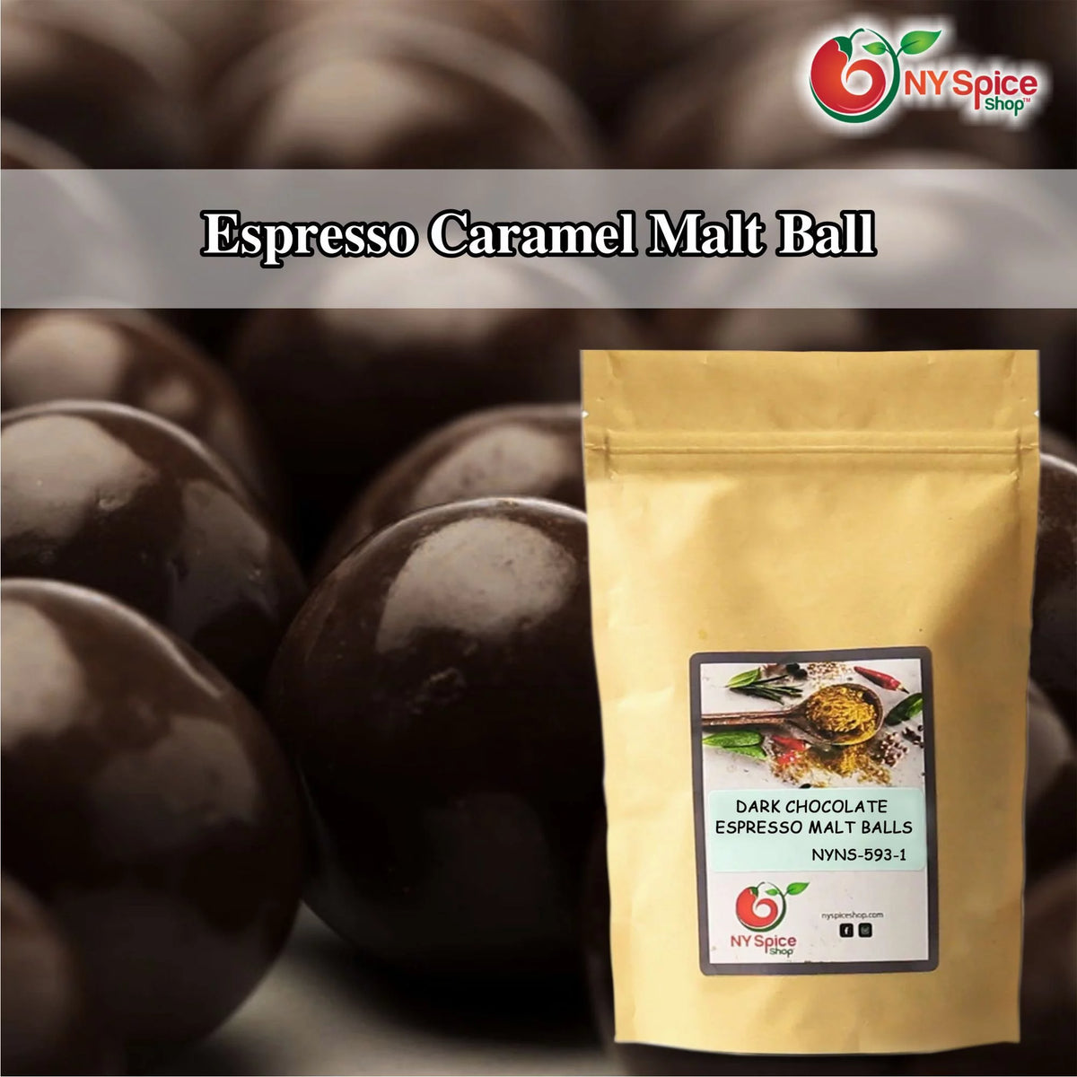 Dark Chocolate Espresso Malt Balls 5 Pound F2012