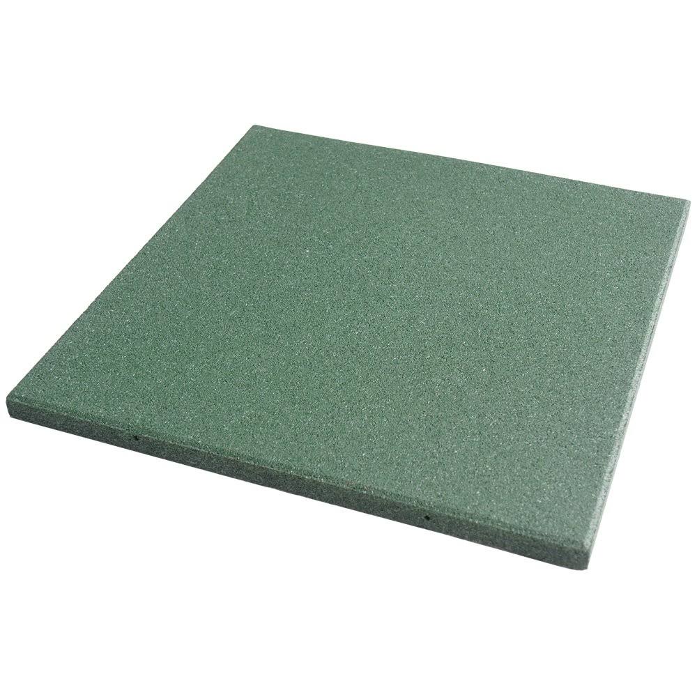 Green 3 Pack Interlocking Rubber Flooring Tiles A133