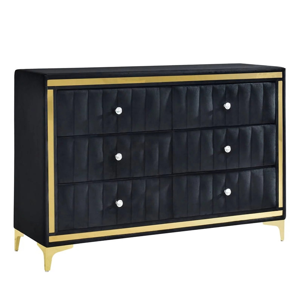 Black Velvet 6 Drawer Dresser C4501