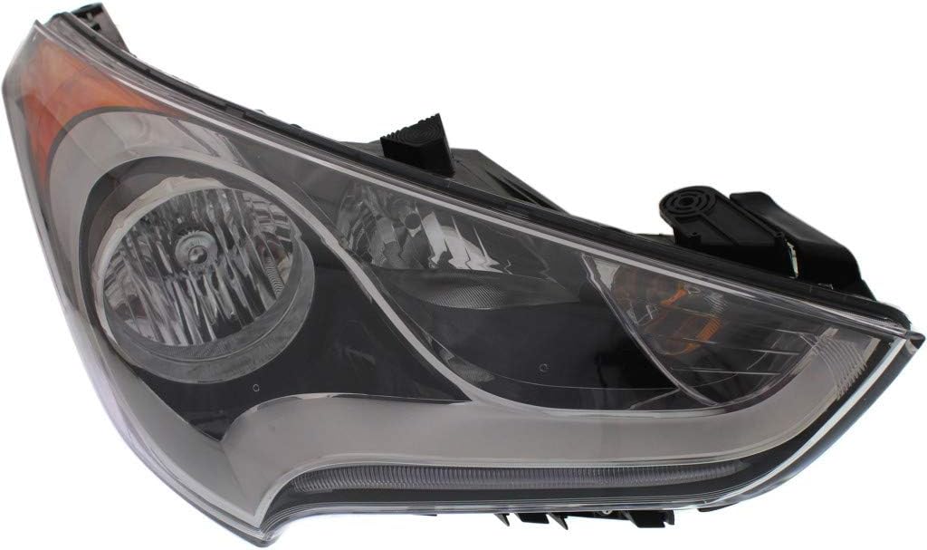 Hyundai Veloster Headlight Assembly 2012-2016 Passenger Side Multireflector with Bulbs T626901