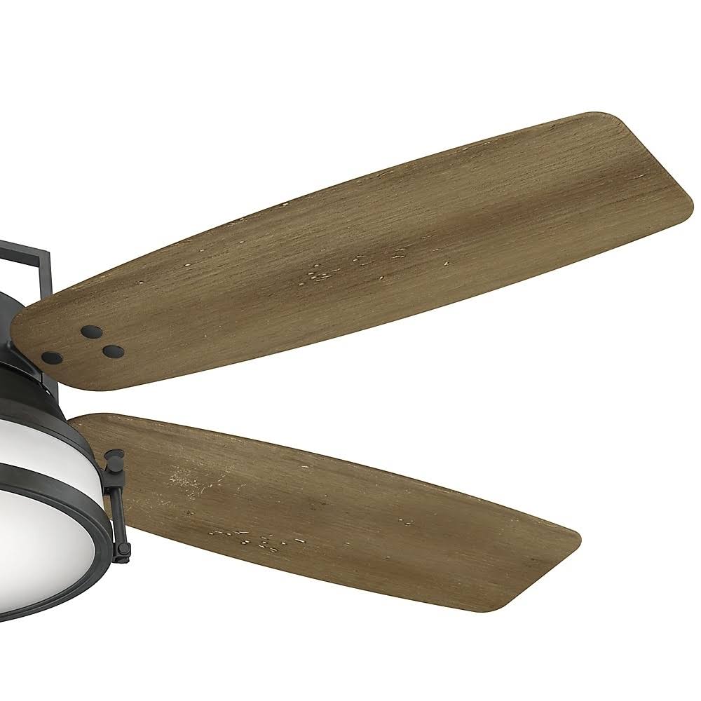 56x22 Aged Steel Ceiling Fan with Light with Wall Control Y635