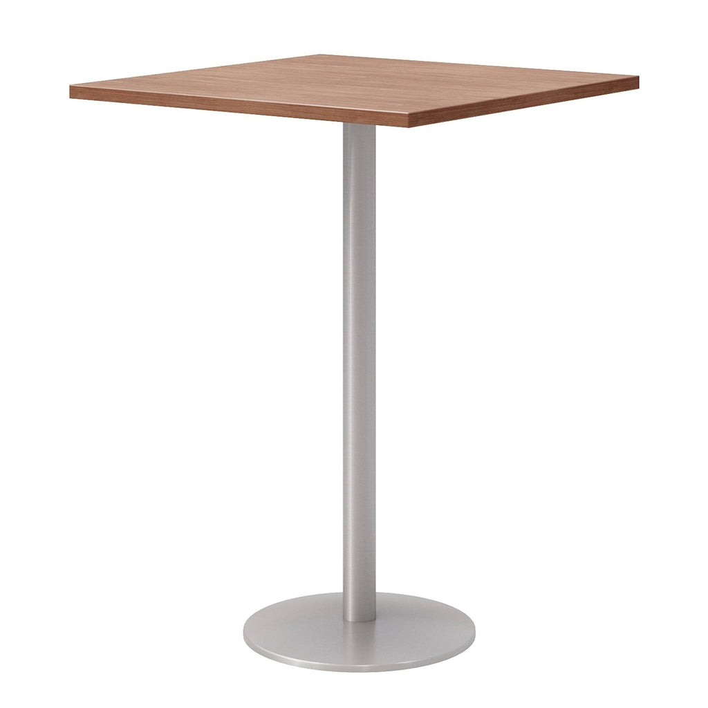 Square Pedestal Table Cherry Top Silver Base Bistro Height G7520