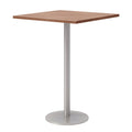 Square Pedestal Table Cherry Top Silver Base Bistro Height G7520