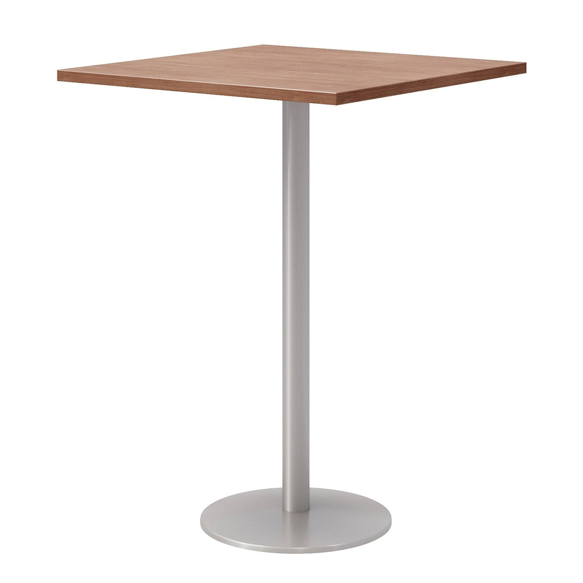 Square Pedestal Table Cherry Top Silver Base Bistro Height G7520