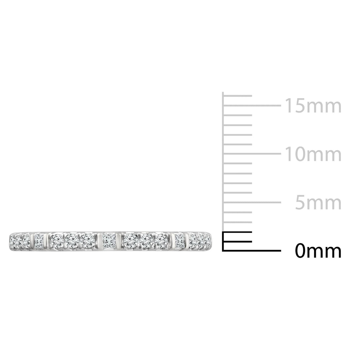 10K White Gold Diamond Stackable Band Y3248