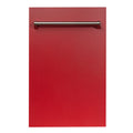 18 in. Top Control Dishwasher in Red Matte Stainless Steel G719