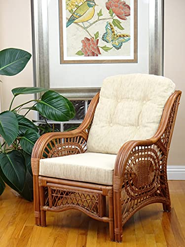 Natural Rattan Wicker Armchair with Cushion R955