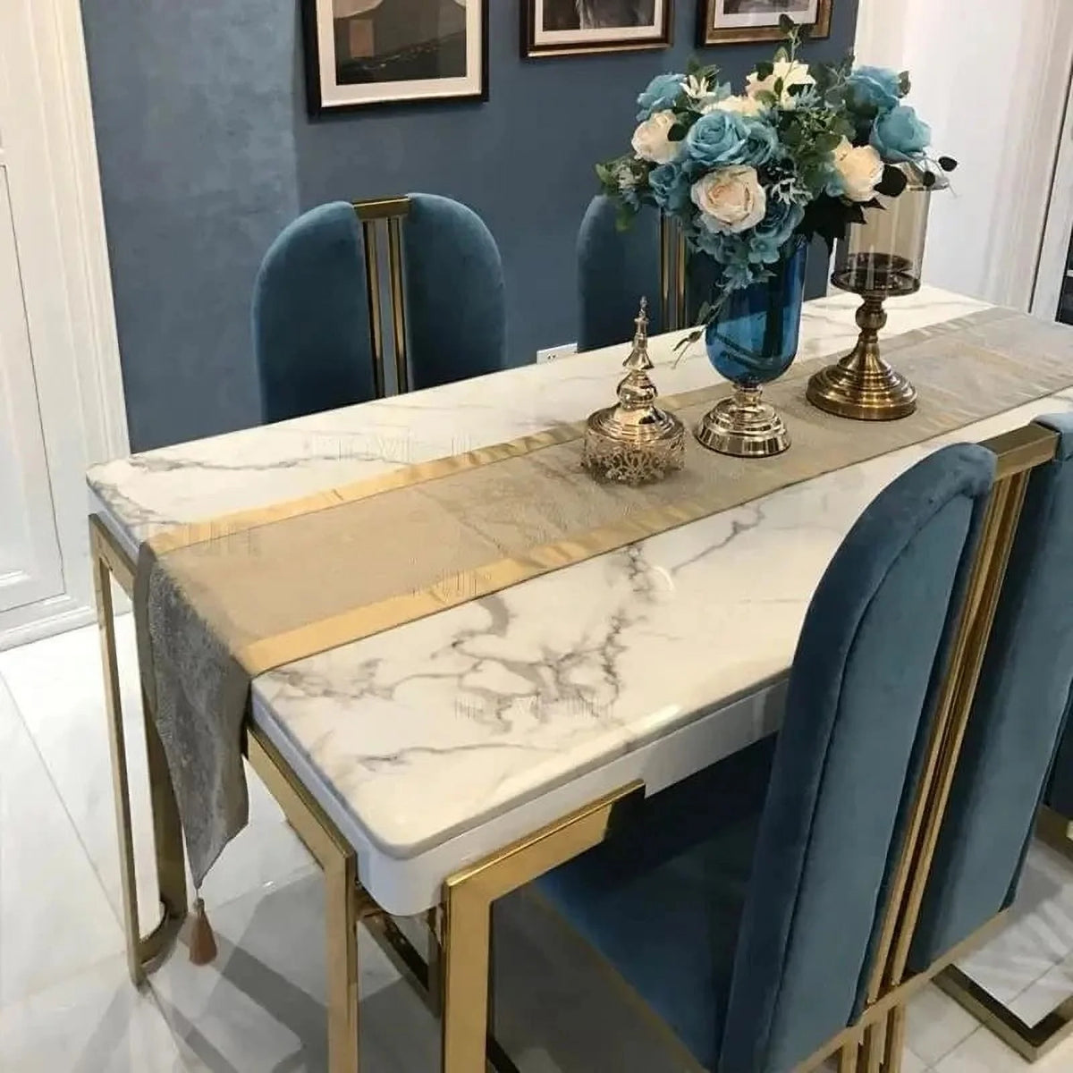 Rectangular Stainless Steel Dining Table B749