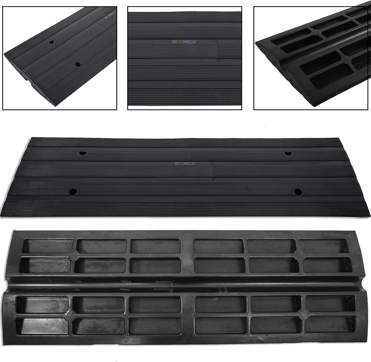 3PCS Rubber Heavy Duty Driveway Curb Ramps F5328