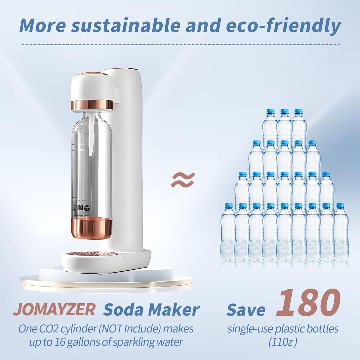 Sparkling Water Maker Soda Maker Machine with 1L PET Bottle A554465