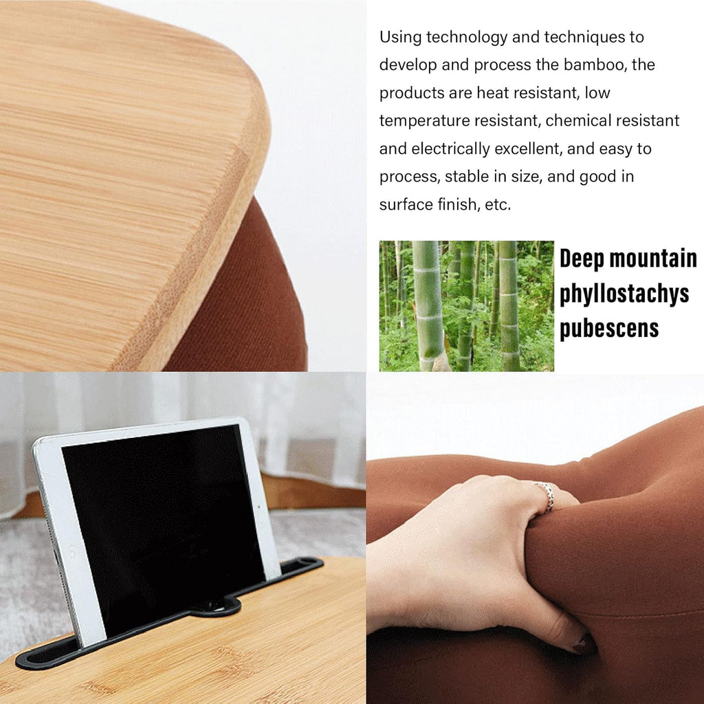 Bamboo Laptop Desk with Anti Slip Strip P643785