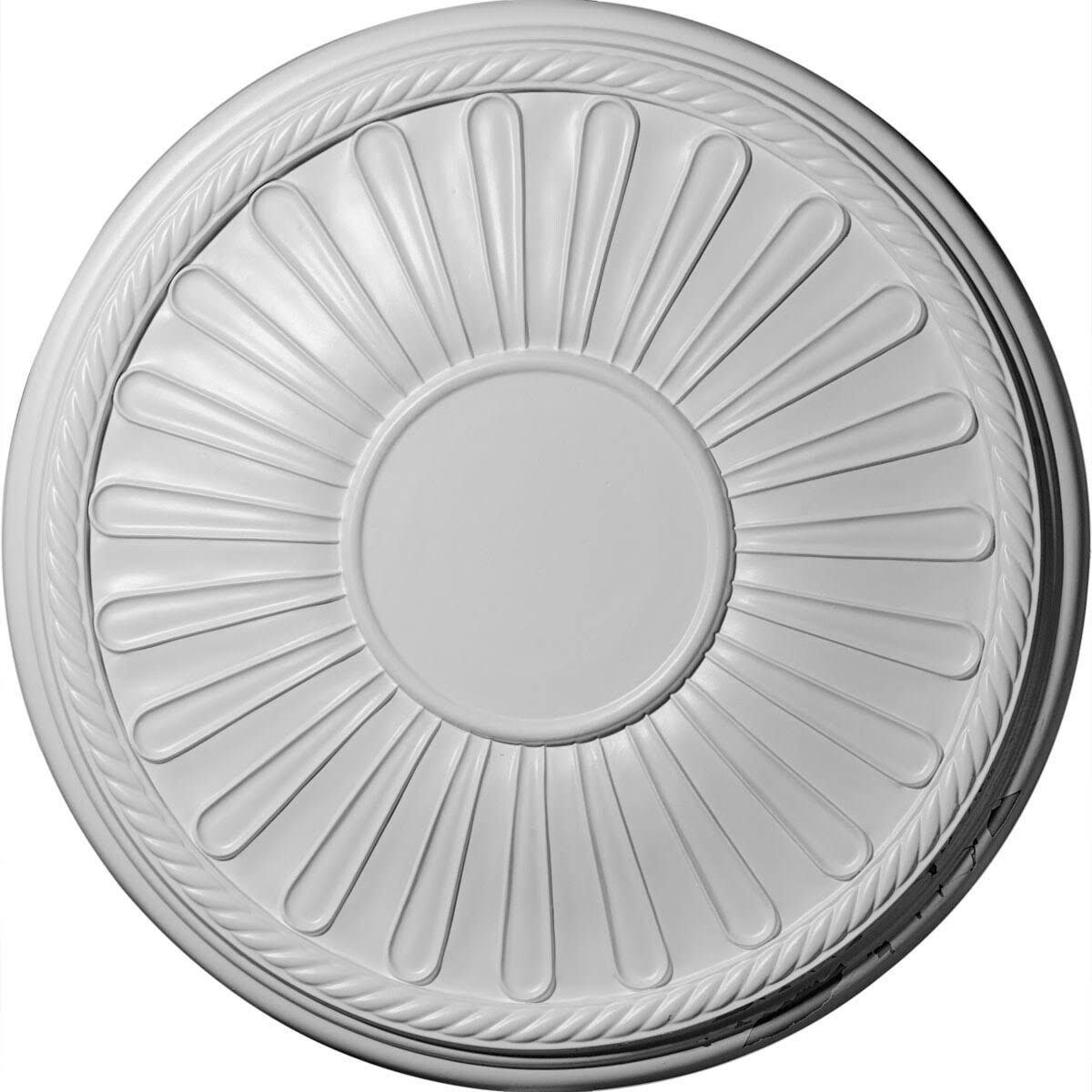 19 7/8 inch x 1 1/4 inch Hand-Painted Silver Ceiling Medallion M339