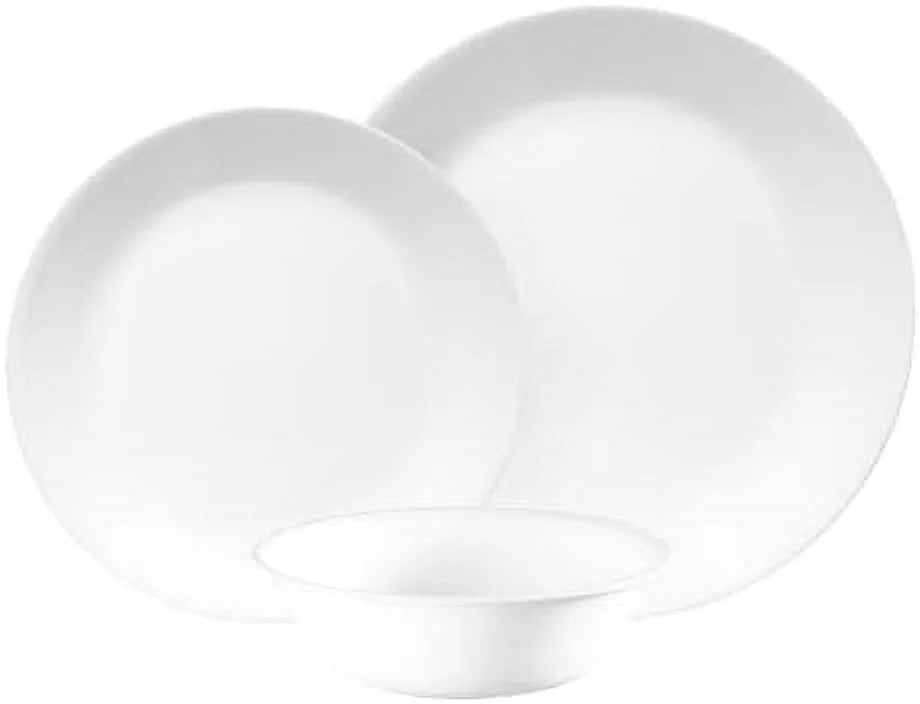 12Pc Winter Frost White Dinnerware Set G554
