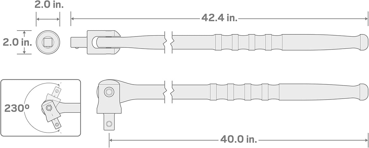 3/4 Inch Drive x 40 Inch Breaker Bar J88638