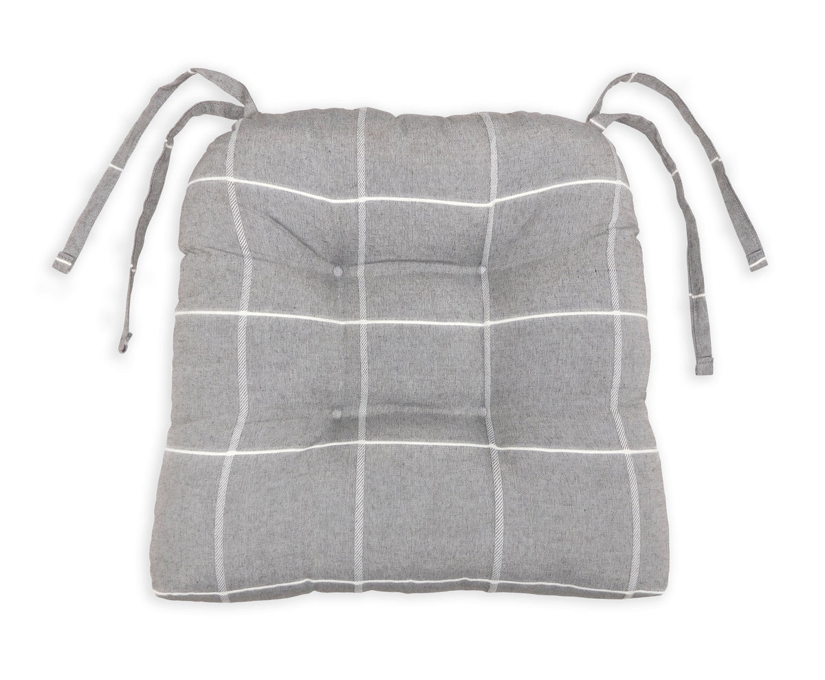 Set of 2 Charcoal Chair Cushions Q422887