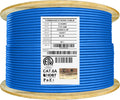 Cat6A Shielded Plenum 1000ft FTP 23AWG 650MHz Solid Pure Copper Bulk Ethernet Cable Reel Orange D38791