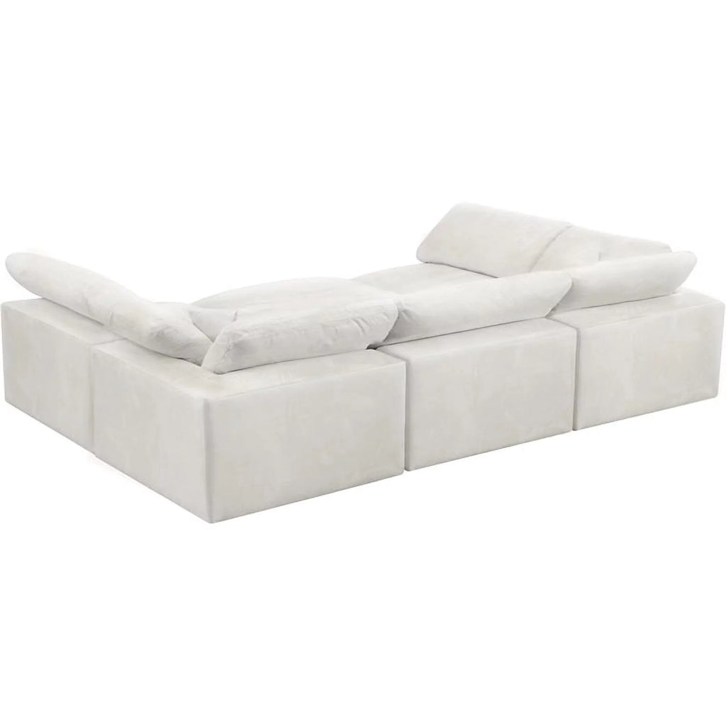 Cream Velvet Modular Sectional O30966