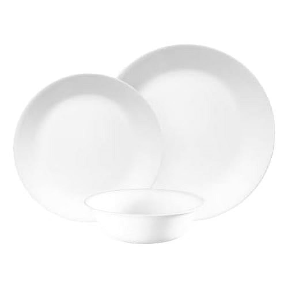 12Pc Winter Frost White Dinnerware Set G554