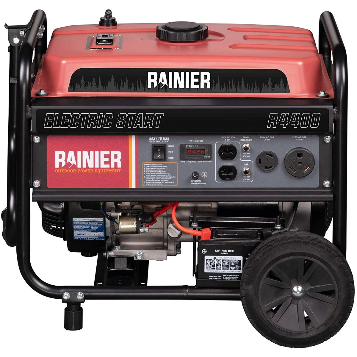 4400 Peak Watt Portable Gas Generator with Electric Start X5787
