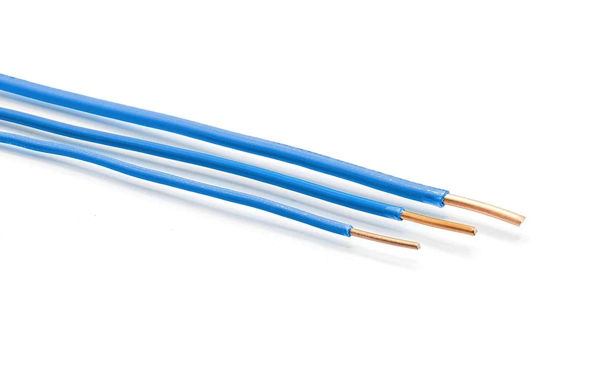 12 AWG Blue Insulated Solid Copper THHN THWN Wire 50 Feet U370572