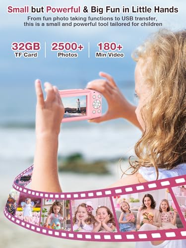 Pink 44MP 1080P Compact Digital Camera X872