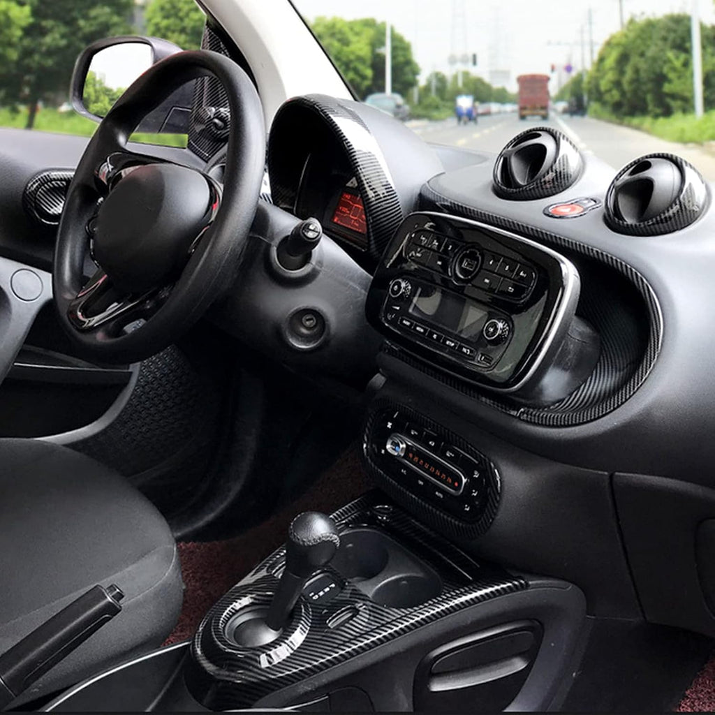 Carbon Fiber Style Gear Shift Panel Cover Sticker V757582