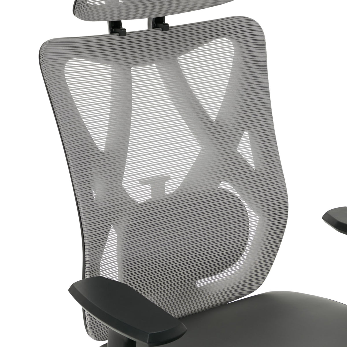 Ergonomic Mesh/Vegan Leather High-Back Task Chair, Gray/Black I992