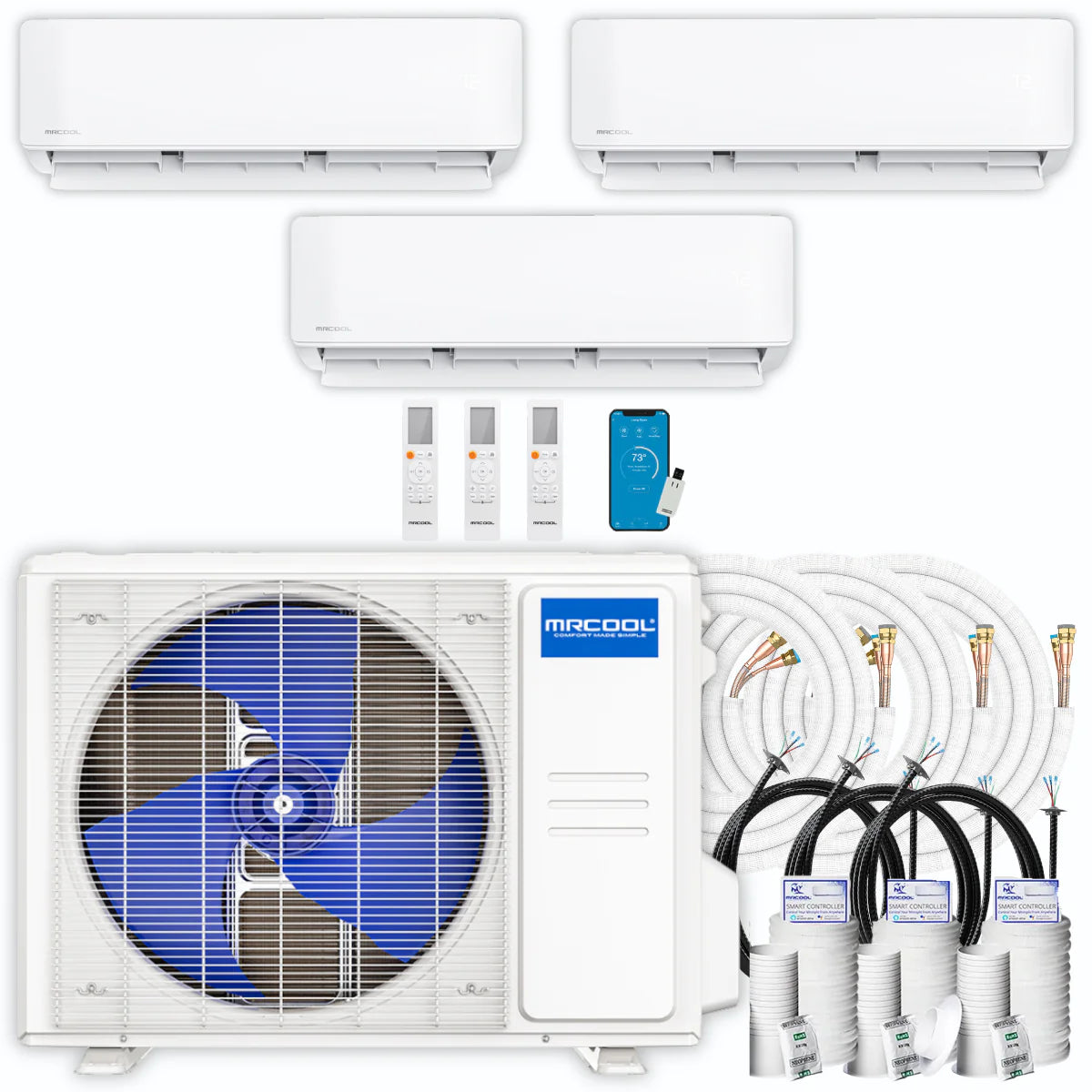 30,000 BTU 3 Zone Ductless Mini Split Air Conditioner and Heat Pump Y60021