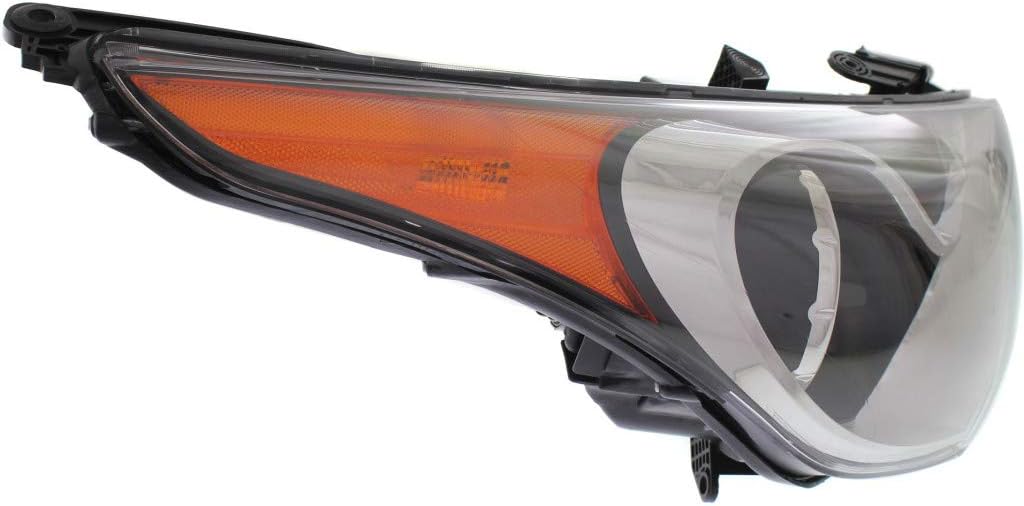 Hyundai Veloster Headlight Assembly 2012-2016 Passenger Side Multireflector with Bulbs T626901