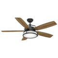 56x22 Aged Steel Ceiling Fan with Light with Wall Control Y635