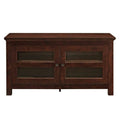 44x22 Wide Laminate and Wood Media Cabinet Brown J51123
