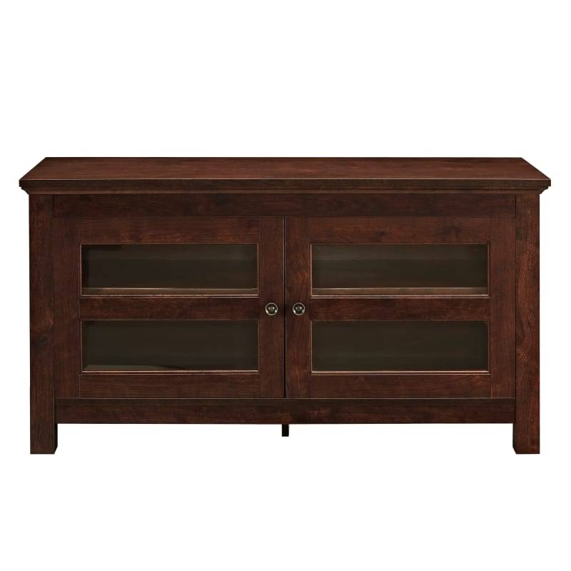 44x22 Wide Laminate and Wood Media Cabinet Brown J51123